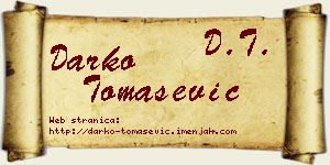 Darko Tomašević vizit kartica